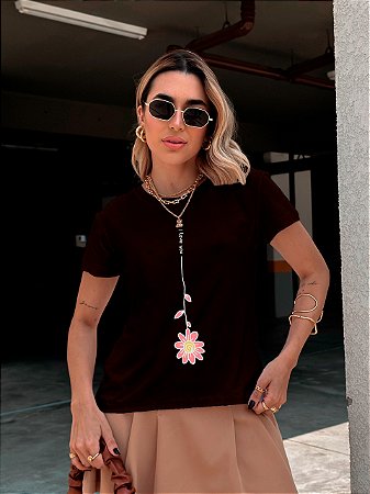 T-SHIRT FLOR I LOVE DTF CHOCOLATE