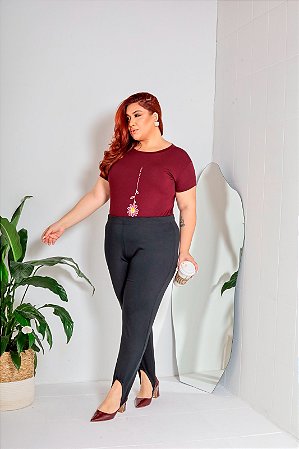 T-SHIRT PLUS SIZE FLOR I LOVE DTF MARSALA