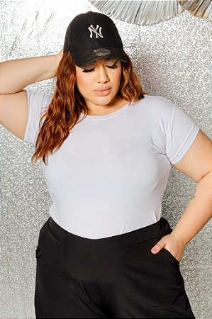 T-SHIRT PLUS SIZE LISA BRANCO XG