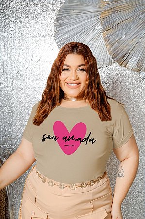 T-SHIRT PLUS SIZE SOU AMADA JO 3:16 DTF BEGE XG