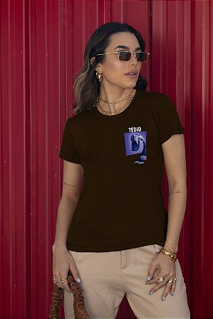 T-SHIRT TÉDIO DIVERTIDAMENTE DTF CHOCOLATE