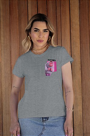 T-SHIRT VERGONHA DIVERTIDAMENTE DTF CINZA
