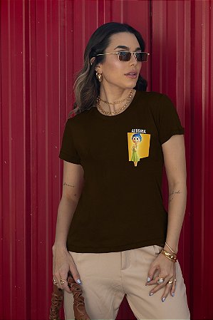 T-SHIRT ALEGRIA DIVERTIDAMENTE DTF CHOCOLATE