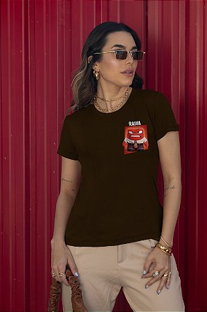 T-SHIRT RAIVA DIVERTIDAMENTE DTF CHOCOLATE