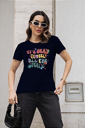T-SHIRT IT'S OKAY DIVERTIDAMENTE DTF