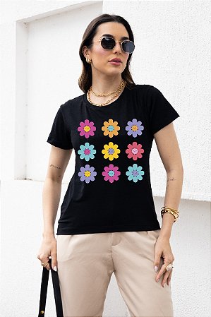 T-SHIRT FLORES MARGARIDAS DTF