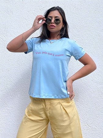 T-SHIRT VIVA INFINITO DTF AZUL BEBÊ