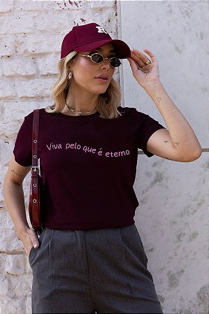 T-SHIRT VIVA INFINITO DTF MARSALA