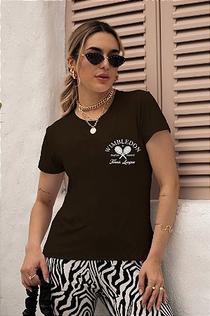 T-SHIRT RAQUETES WIMBLENDON DTF CHOCOLATE