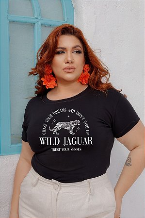 T-SHIRT PLUS SIZE WILD JAGUAR DTF XG