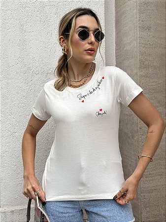 T-SHIRT SEMPRE É DIA DTF OFF WHITE