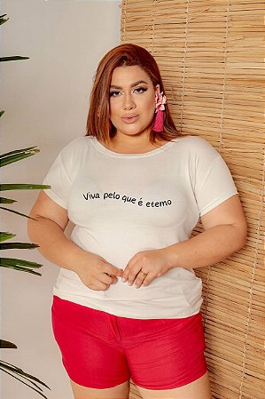 T-SHIRT PLUS SIZE VIVA INFINITO DTF OFF WHITE XG
