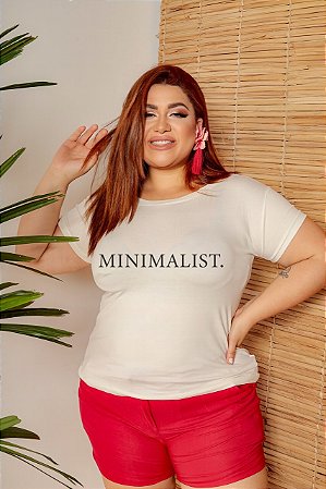 T-SHIRT PLUS SIZE MINIMALIST DTF OFF WHITE XG
