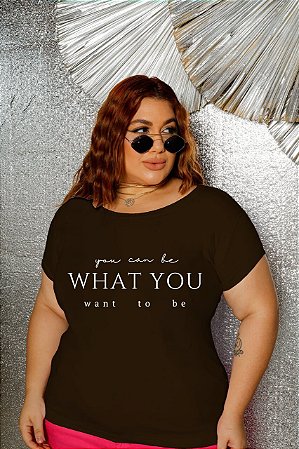 T-SHIRT PLUS SIZE WHAT YOU DTF CHOCOLATE XG
