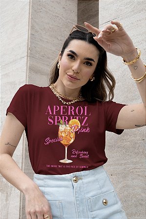 T-SHIRT APEROL DRINK DTF MARSALA