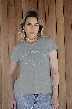 T-SHIRT YOU ARE LOVED DTF CINZA