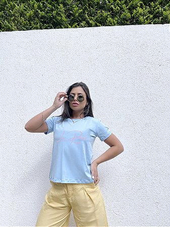 T-SHIRT LA PÓESIE DTF AZUL BEBÊ