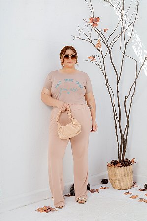 T-SHIRT PLUS SIZE YOU ARE LOVED DTF BEGE XG