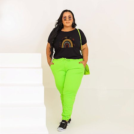 T-SHIRT PLUS SIZE ARCO-IRIS BOHO DTF XG