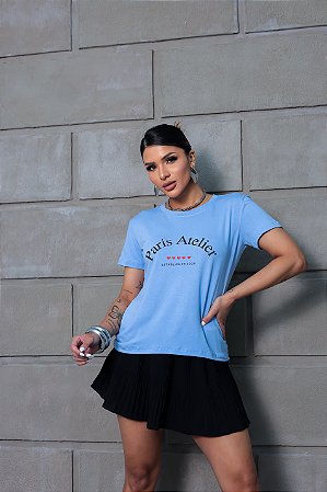 T-SHIRT PARIS ATELIER DTF AZUL BEBÊ