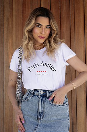 T-SHIRT PARIS ATELIER DTF BRANCO