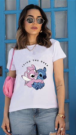 T-SHIRT STITCH E ANGEL DTF BRANCO