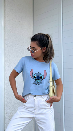 T-SHIRT STITCH DTF AZUL BEBÊ
