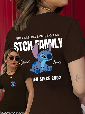 T-SHIRT STITCH FAMILY DTF CHOCOLATE
