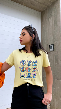 T-SHIRT STITCH MOOD DTF AMARELO BEBÊ