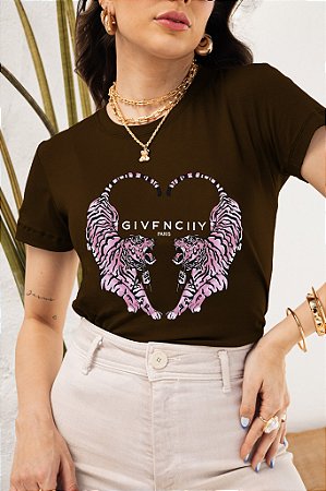 T-SHIRT TIGRES CORAÇÃO DTF CHOCOLATE