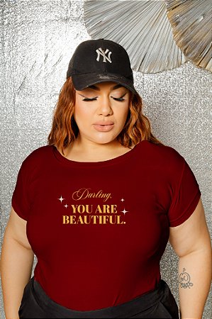 T-SHIRT DARLING YOU ARE DTF MARSALA