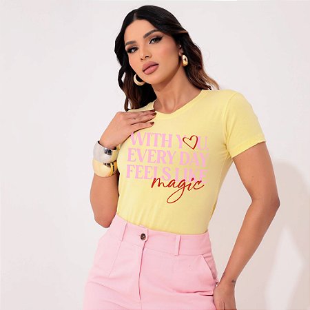 T-SHIRT MAGIC WITH YOU DTF AMARELO BEBÊ