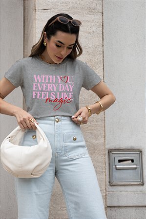 T-SHIRT MAGIC WITH YOU DTF CINZA