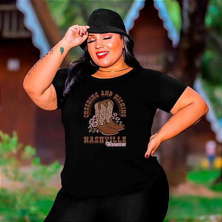 T-SHIRT PLUS SIZE BOTAS NASHVILLE DTF XG