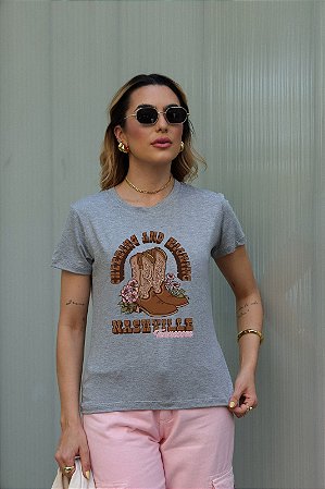 T-SHIRT BOTAS NASHVILLE DTF CINZA