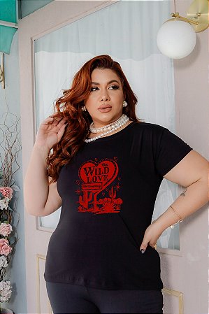 T-SHIRT PLUS SIZE CACTUS WILD LOVE DTF XG