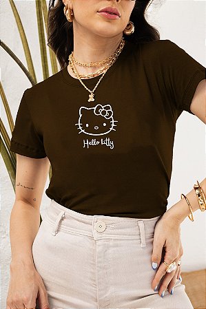 T-SHIRT HELLO KITTY DTF CHOCOLATE