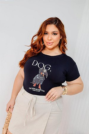 T-SHIRT PLUS SIZE DOG DACHSHUND DTF XG