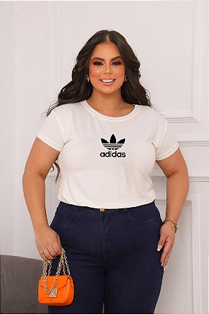 T-SHIRT PLUS SIZE ADIDAS DTF OFF WHITE XG