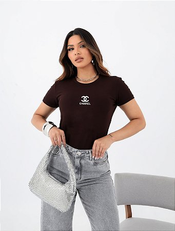 T-SHIRT CHANEL DTF CHOCOLATE