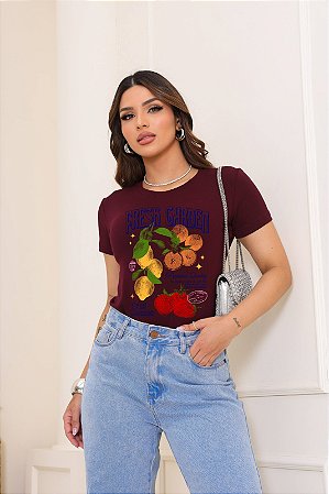 T-SHIRT FRUTAS FRESH GARDEN DTF MARSALA