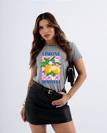 T-SHIRT LIMONE MIRTILLI DTF CINZA
