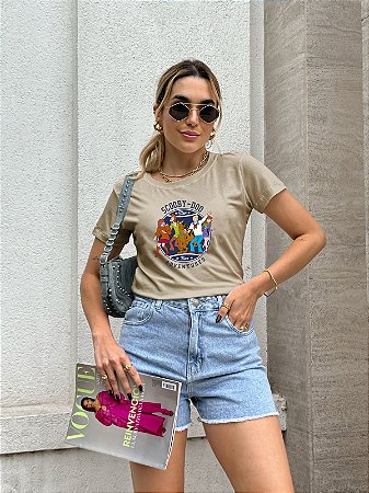 T-SHIRT TURMA DO SCOOBY-DOO DTF BEGE