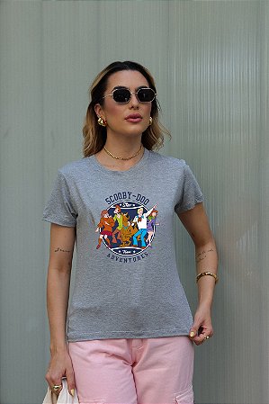 T-SHIRT TURMA DO SCOOBY-DOO DTF CINZA