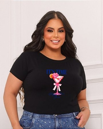 T-SHIRT PLUS SIZE IT'S TIME DRINK DTF XG