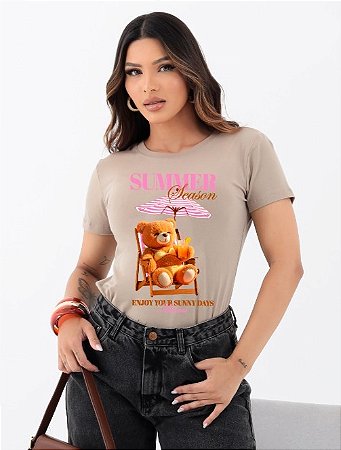 T-SHIRT URSO SUMMER SEASON DTF BEGE