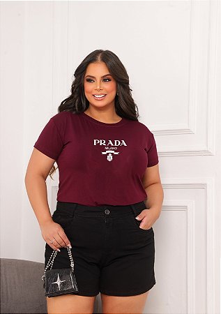 T-SHIRT PLUS SIZE PRADA DTF MARSALA XG