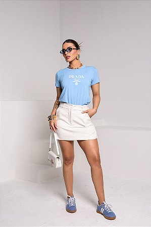 T-SHIRT PRADA DTF AZUL BEBÊ