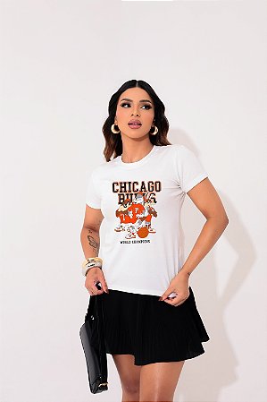 T-SHIRT CHICAGO LOONEY TUNES DTF OFF WHITE