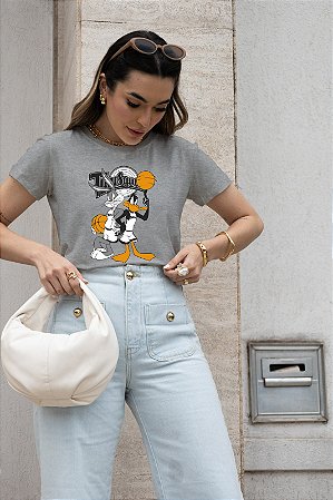 T-SHIRT PERNALONGA E PATOLINO DTF CINZA